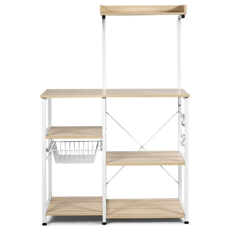 4 Tier Vintage Kitchen Baker's Rack Utility Microwave Stand-Coffee by DirectDeals