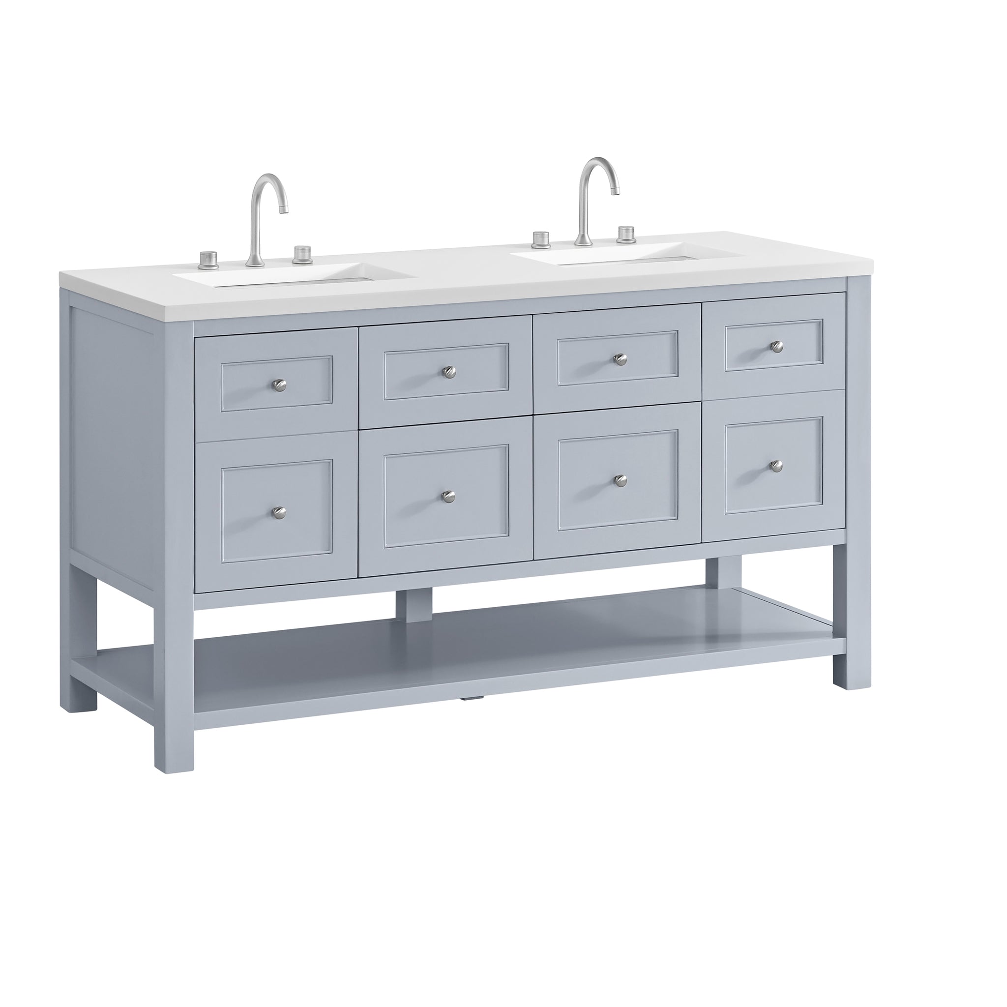 James Martin Breckenridge 60" Double Bathroom Vanity, Serenity Blue, view 37