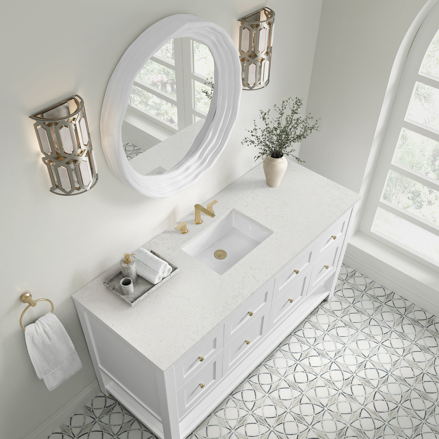 James Martin Breckenridge 60" Single Bathroom Vanity, Bright White, view 31