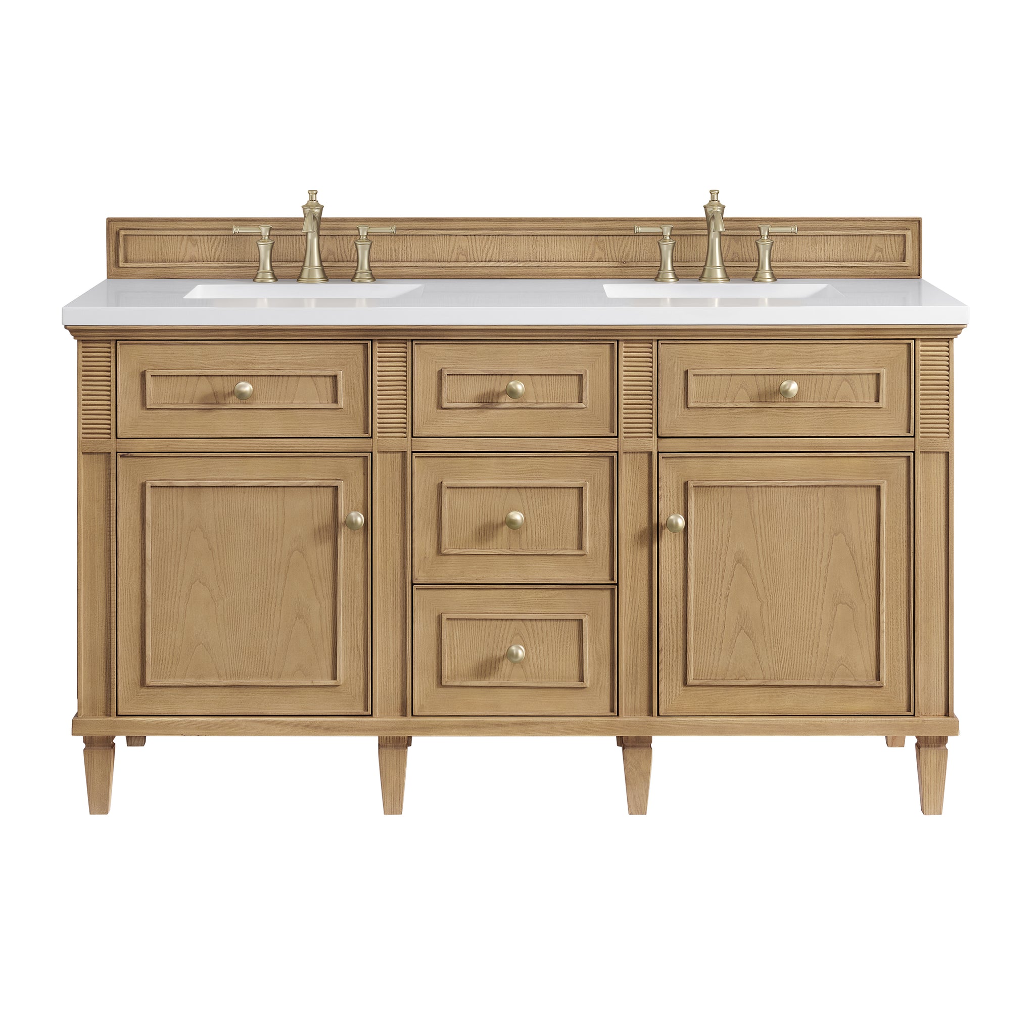 James Martin Lorelai 60" Double Bathroom Vanity, Light Natural Oak, view 37