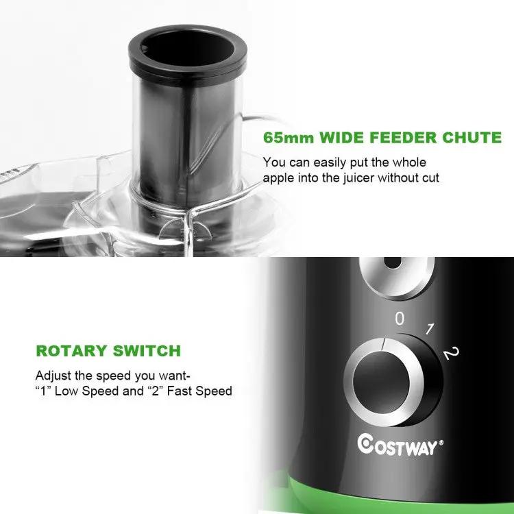 2 Speed Wide Mouth Fruit & Vegetable Electric Juicer by DirectDeals