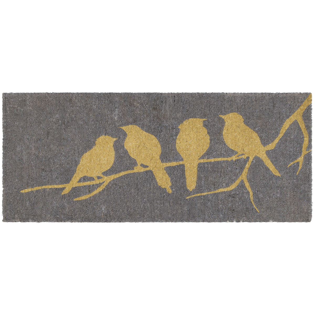 Birds On Branch - Gray Coir Doormat, photo 5 of 21