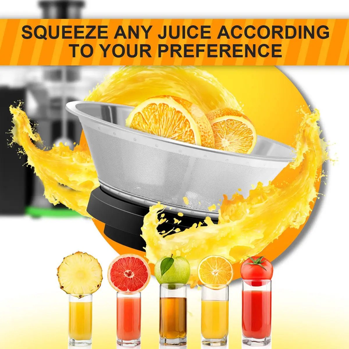 2 Speed Wide Mouth Fruit and Vegetable Centrifugal Electric Juicer by DirectDeals