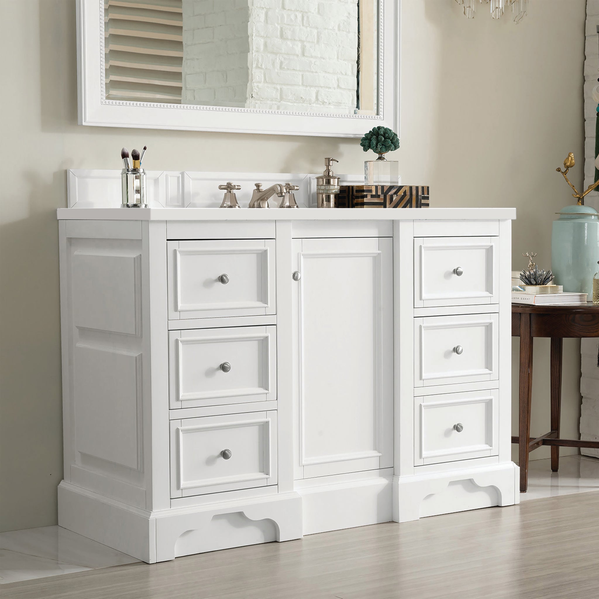 James Martin De Soto 48" Single Bathroom Vanity, Bright White, view 29