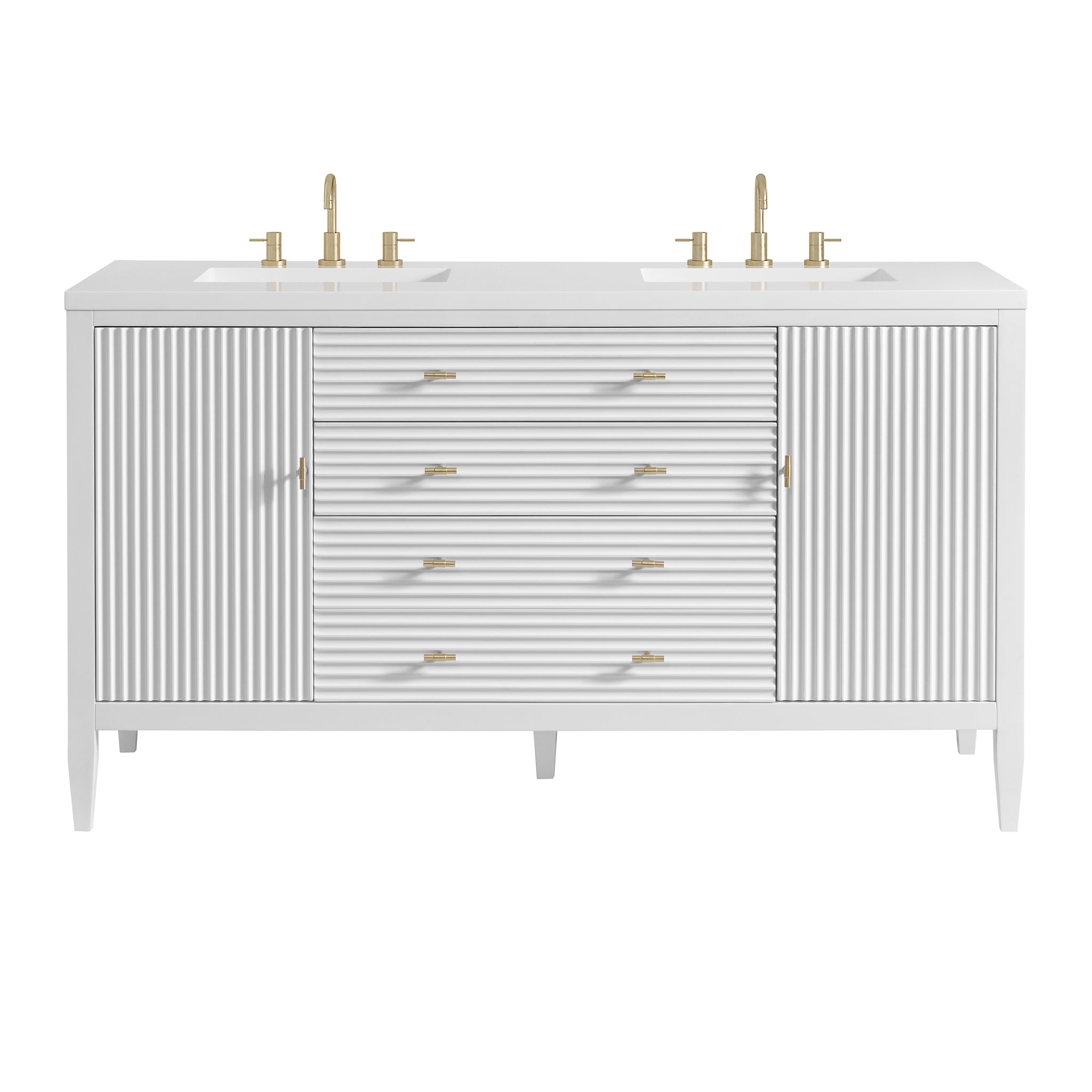 James Martin Myrrin 60" Double Bathroom Vanity, Bright White, view 39