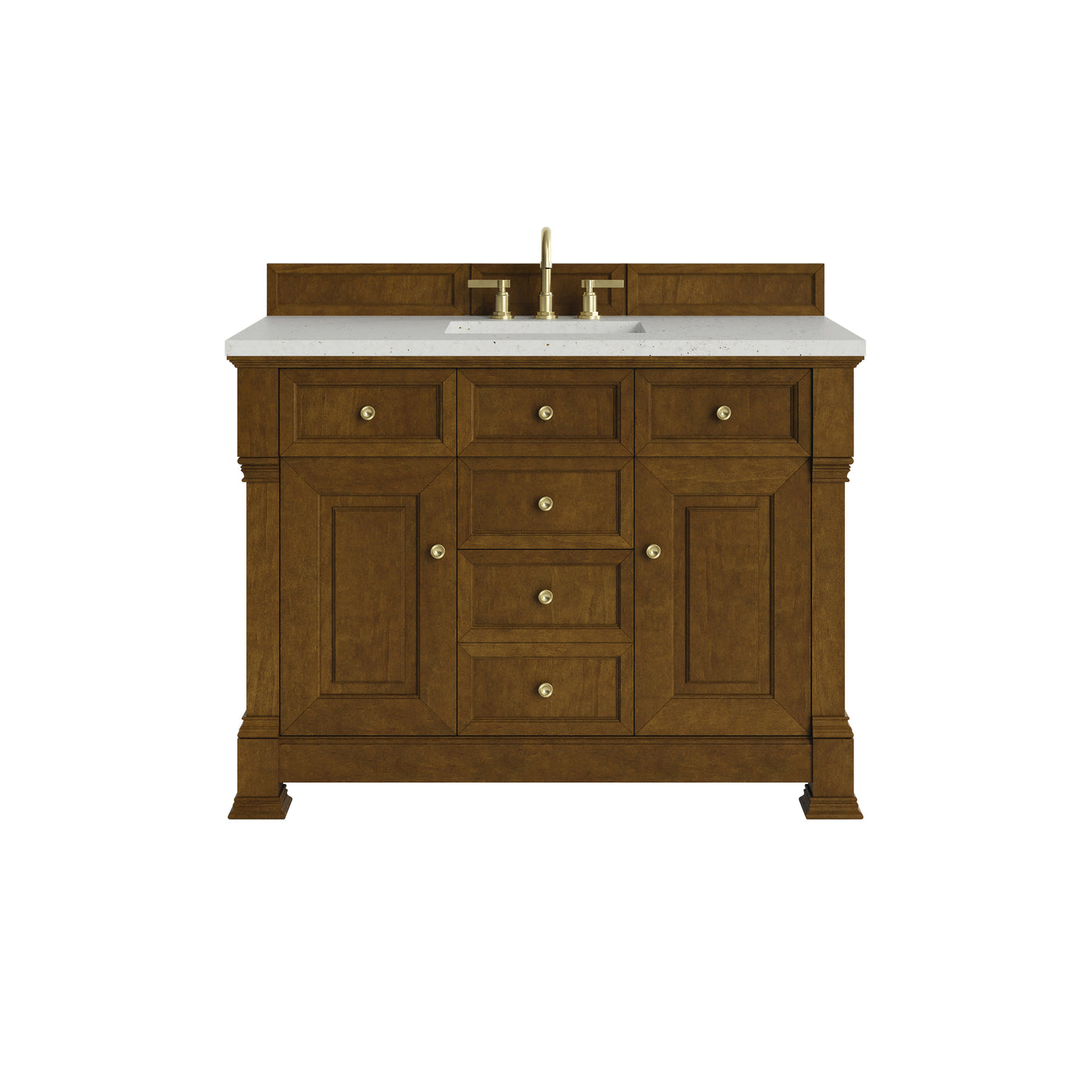 James Martin Brookfield 48" Single Bathroom Vanity, Honey Oak with Lime Delight countertop