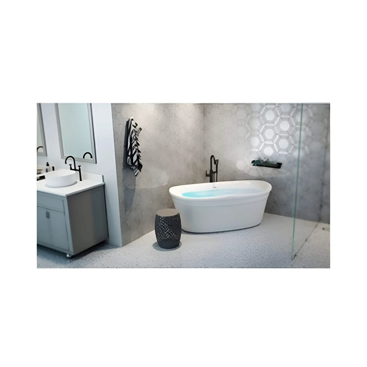 Jacuzzi Arga 67-Inch Classic Swirlpool™ Whirlpool Bathtub [JAGF6735PCL6IPW/M] (SAK85401) by SAKSBY WHOLESALE