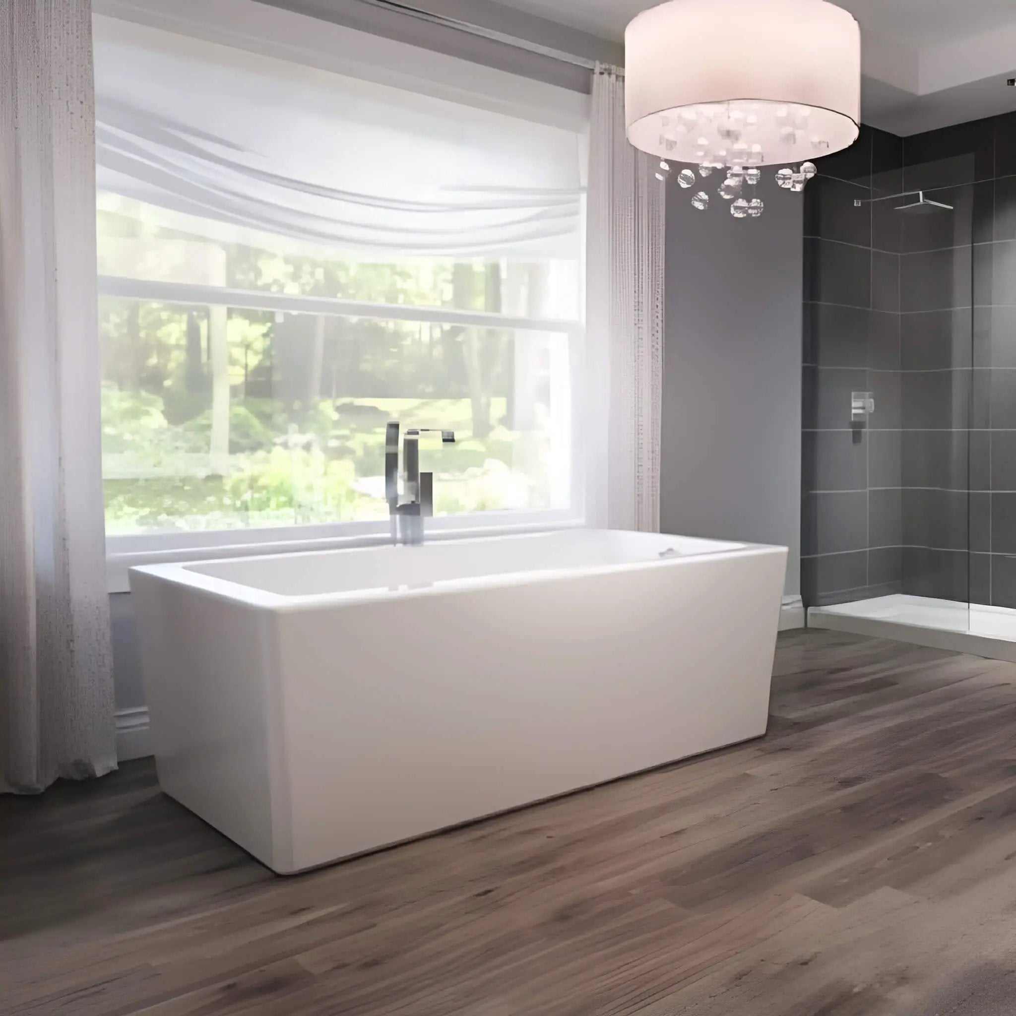 Jacuzzi Bianca 66-Inch Acrylic Freestanding Soaking Tub [JBIF6636BUXXXXW] (SAK24931) by SAKSBY WHOLESALE