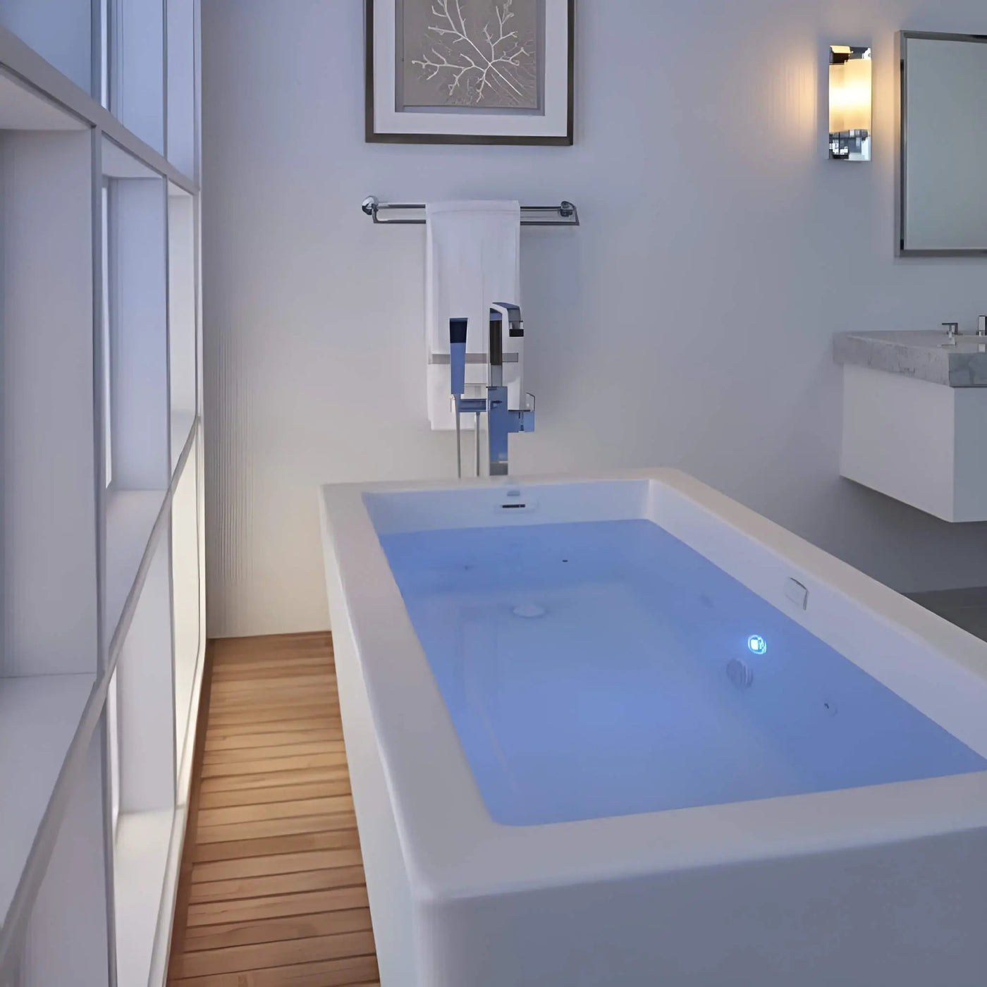 Jacuzzi Bianca 66-Inch Whirlpool Bath [JBIF6636WUR2CPWW/WC] (SAK41632) by SAKSBY WHOLESALE