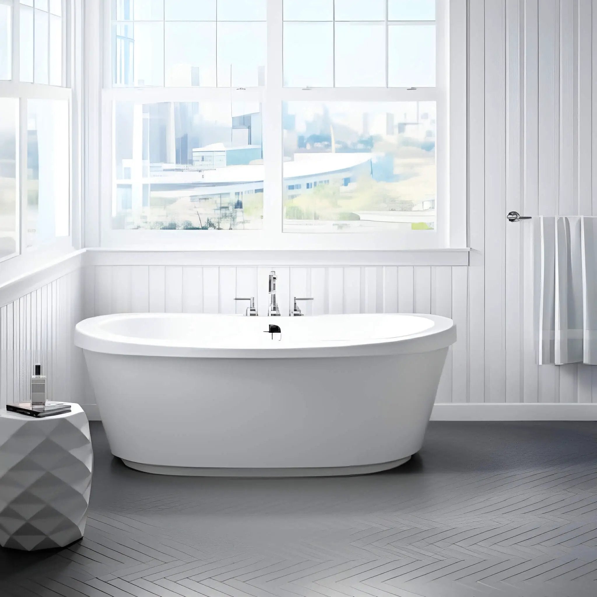 Jacuzzi Bravo 66-Inch Freestanding Air Tub [JBRF6636ACX2XXW/B/Y] (SAK95865) by SAKSBY WHOLESALE