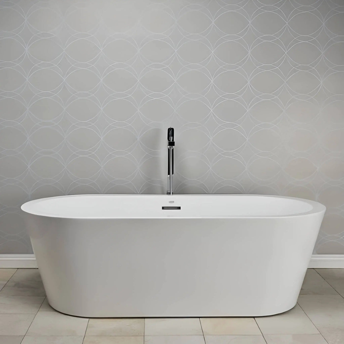 Jacuzzi Celeste 70-Inch Freestanding Ergonomic Soaking Tub [JCEF7032BCXXXXW/G] (SAK50243) by SAKSBY WHOLESALE