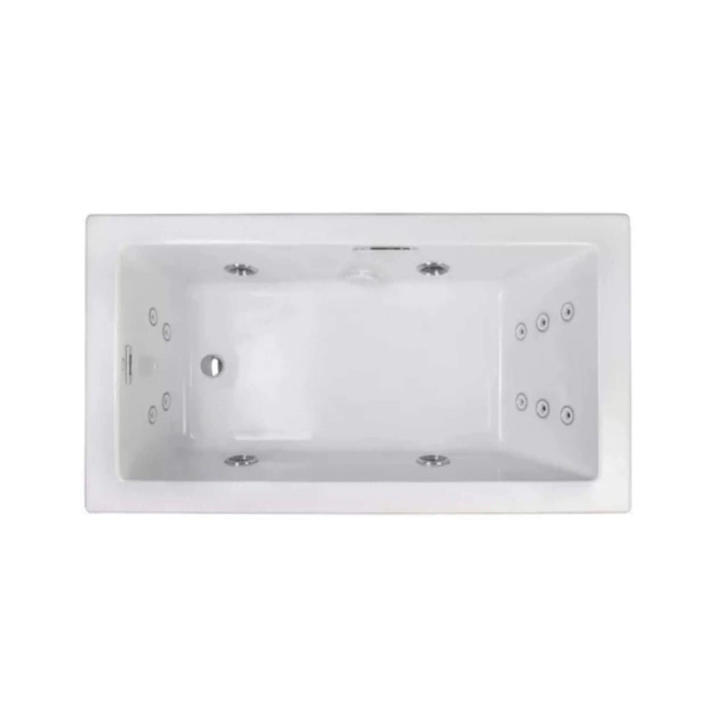 Jacuzzi Elara 72-Inch Rectangle Acrylic Drop-In Whirlpool Bath [JELA7236WLR2XX] (SAK18546) by SAKSBY WHOLESALE