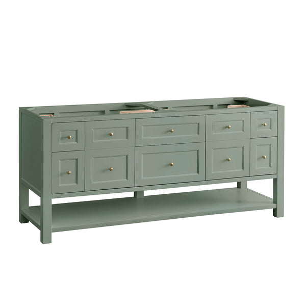 James Martin Breckenridge 72" Double Bathroom Vanity, Smokey Celadon
