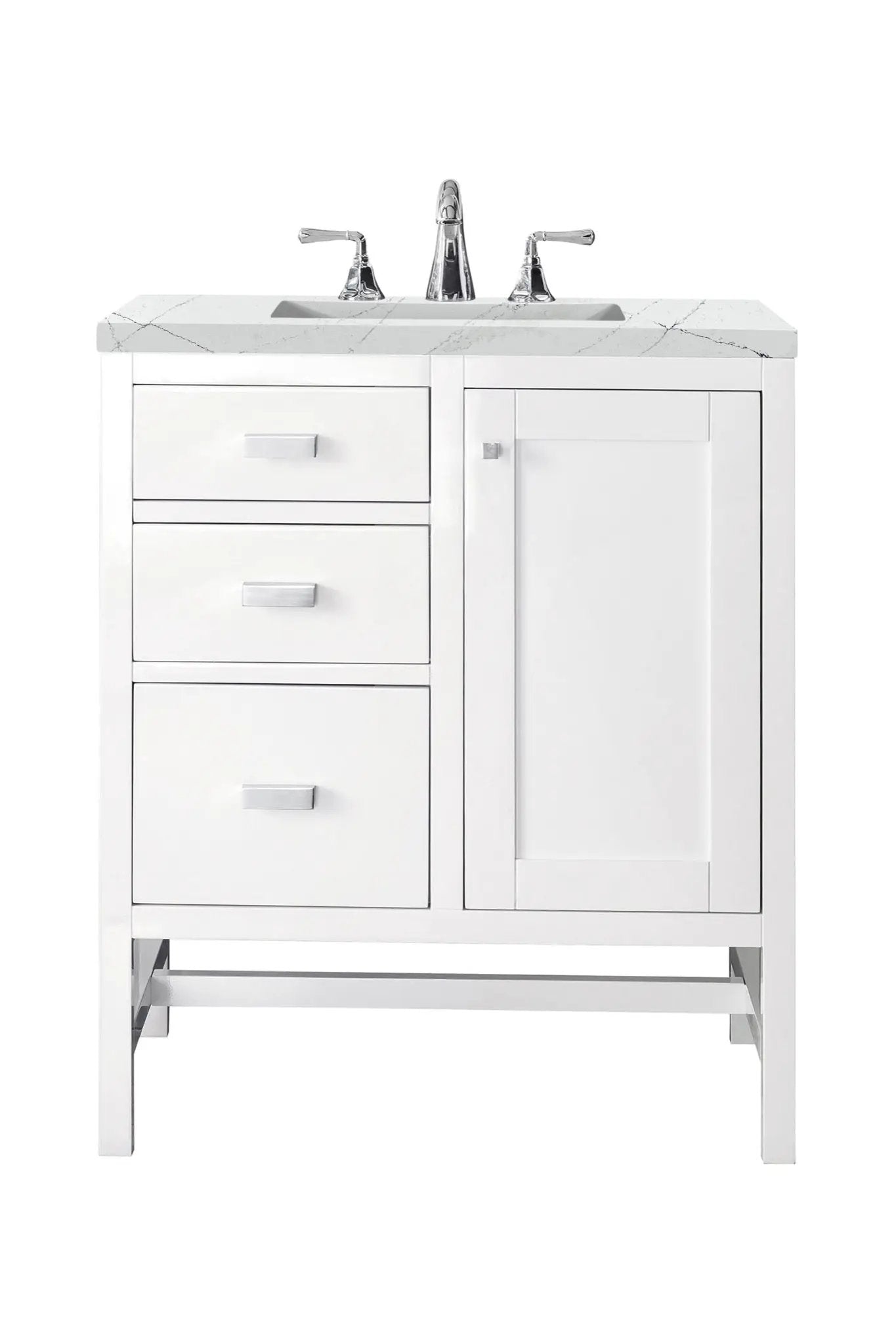 James Martin Addison 30" Single Bathroom Vanity, Glossy White by James Martin