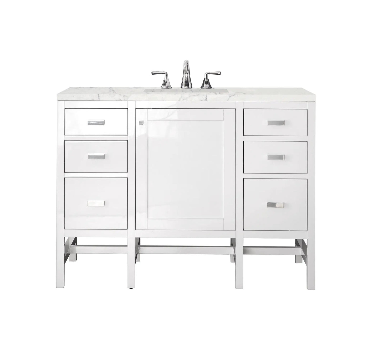James Martin Addison 48" Single Bathroom Vanity, Glossy White by James Martin