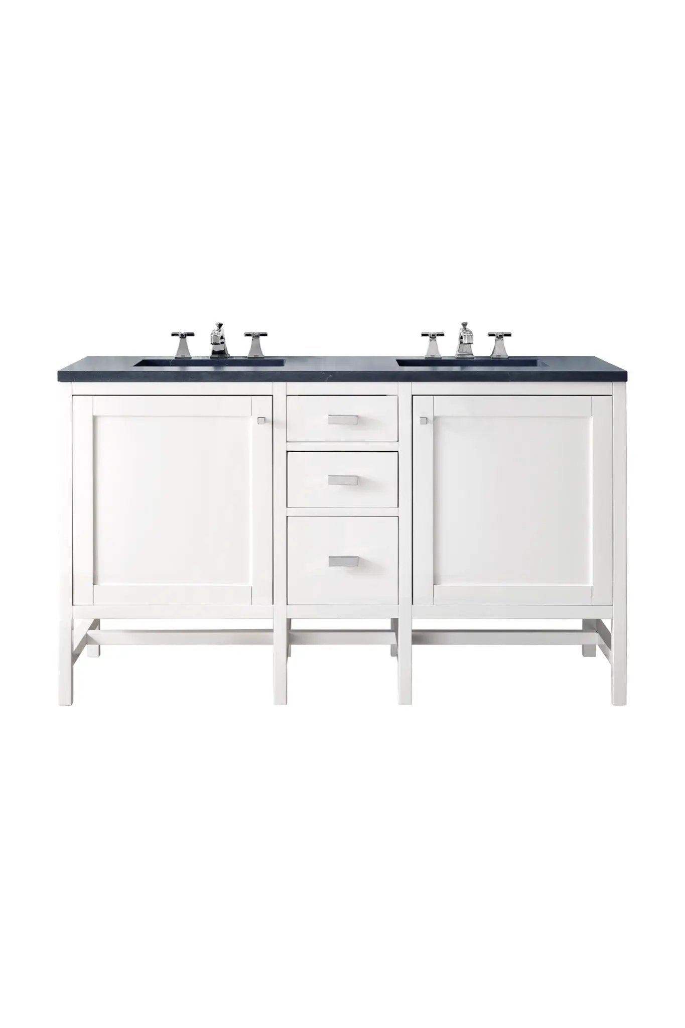 James Martin Addison 60" Double Bathroom Vanity, Glossy White by James Martin