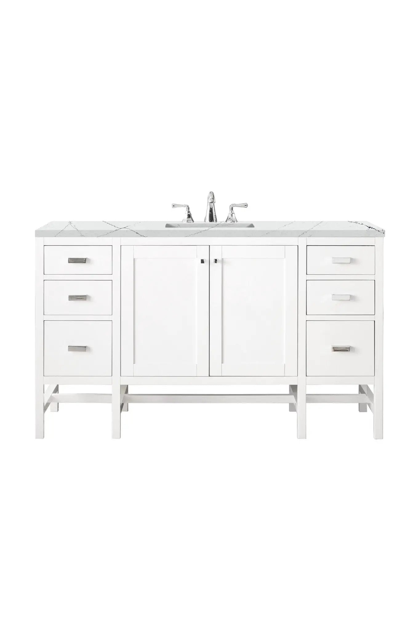 James Martin Addison 60" Single Bathroom Vanity, Glossy White by James Martin