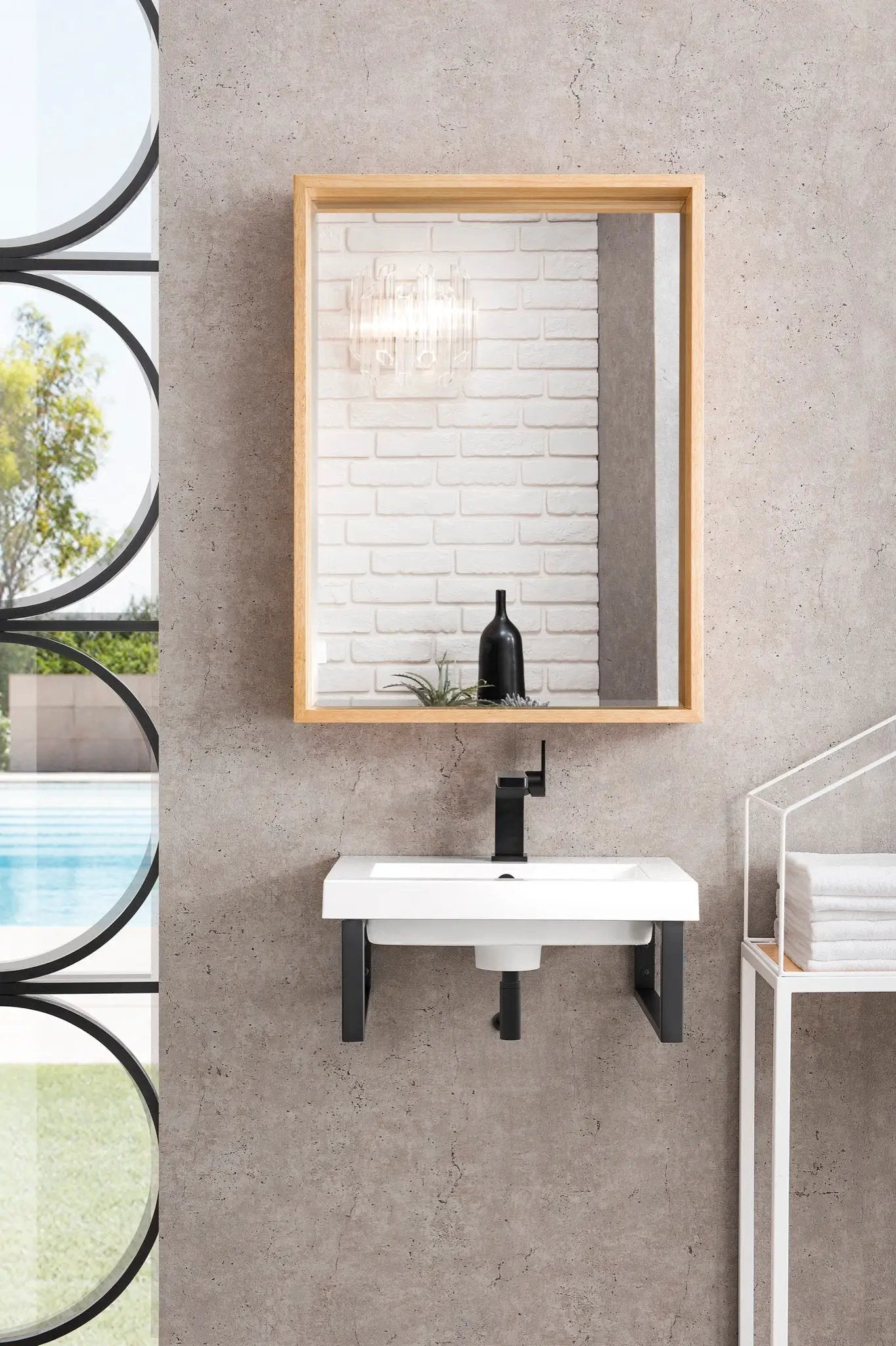 James Martin Boston 15.25" Floating Wall Bracket, Matte Black by James Martin