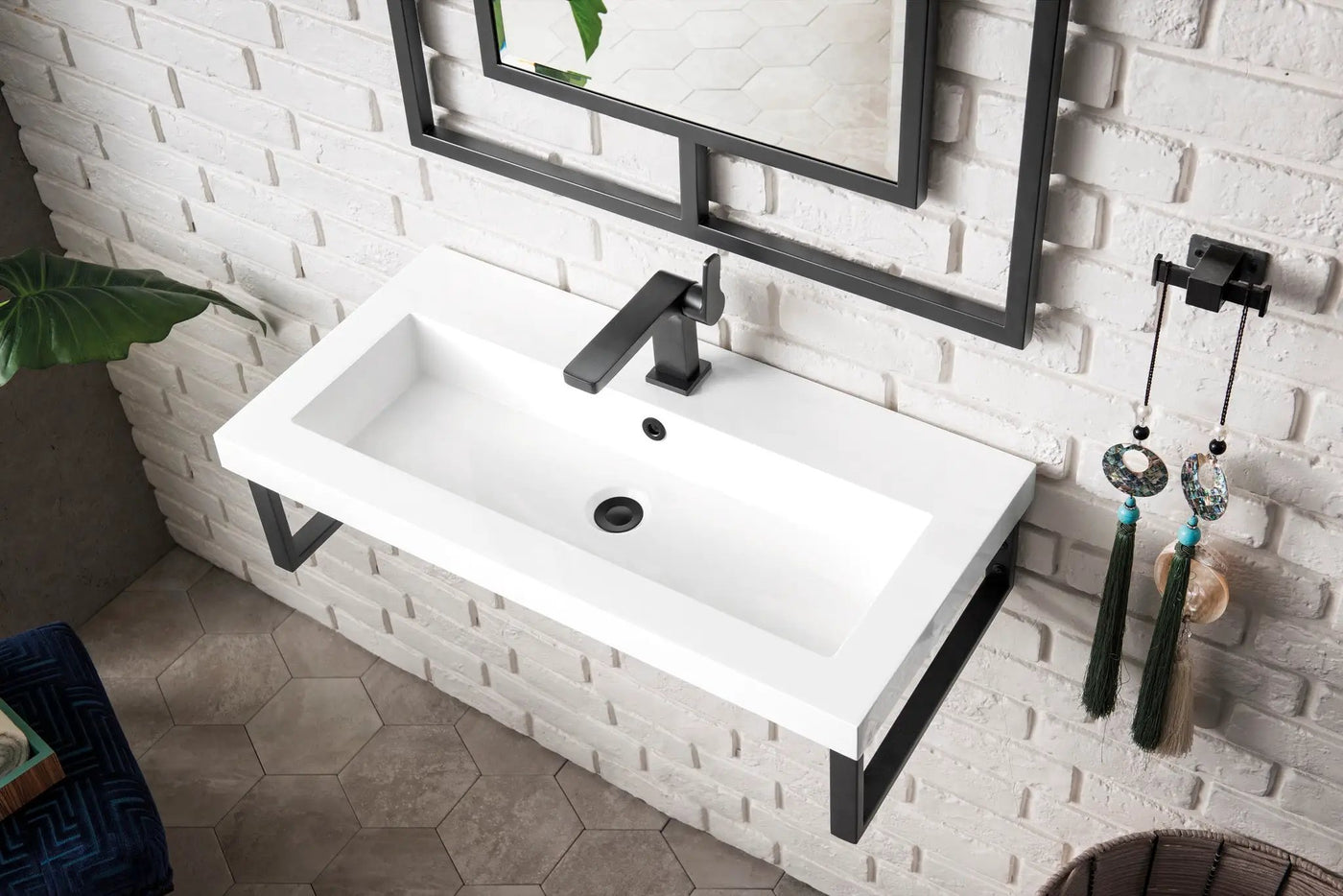 James Martin Boston 15.25" Floating Wall Bracket, Matte Black by James Martin