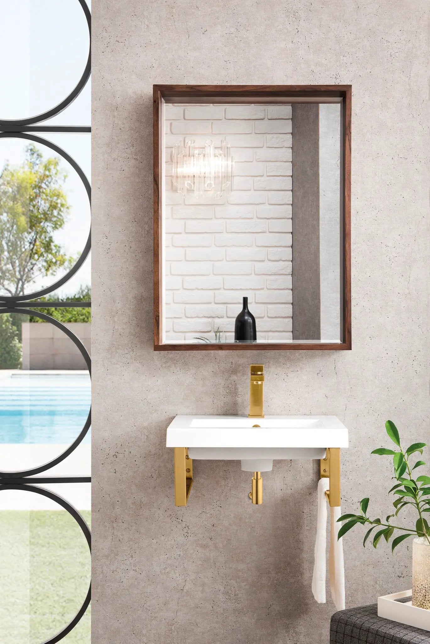 James Martin Boston 15.25" Floating Wall Bracket, Radiant Gold by James Martin