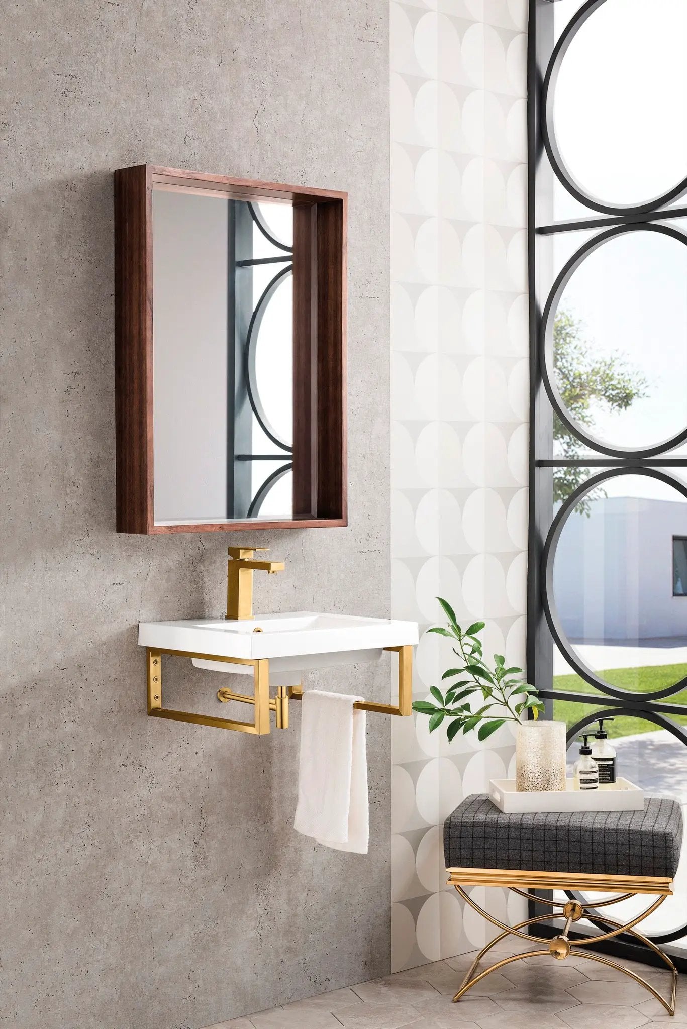 James Martin Boston 15.25" Floating Wall Bracket, Radiant Gold by James Martin