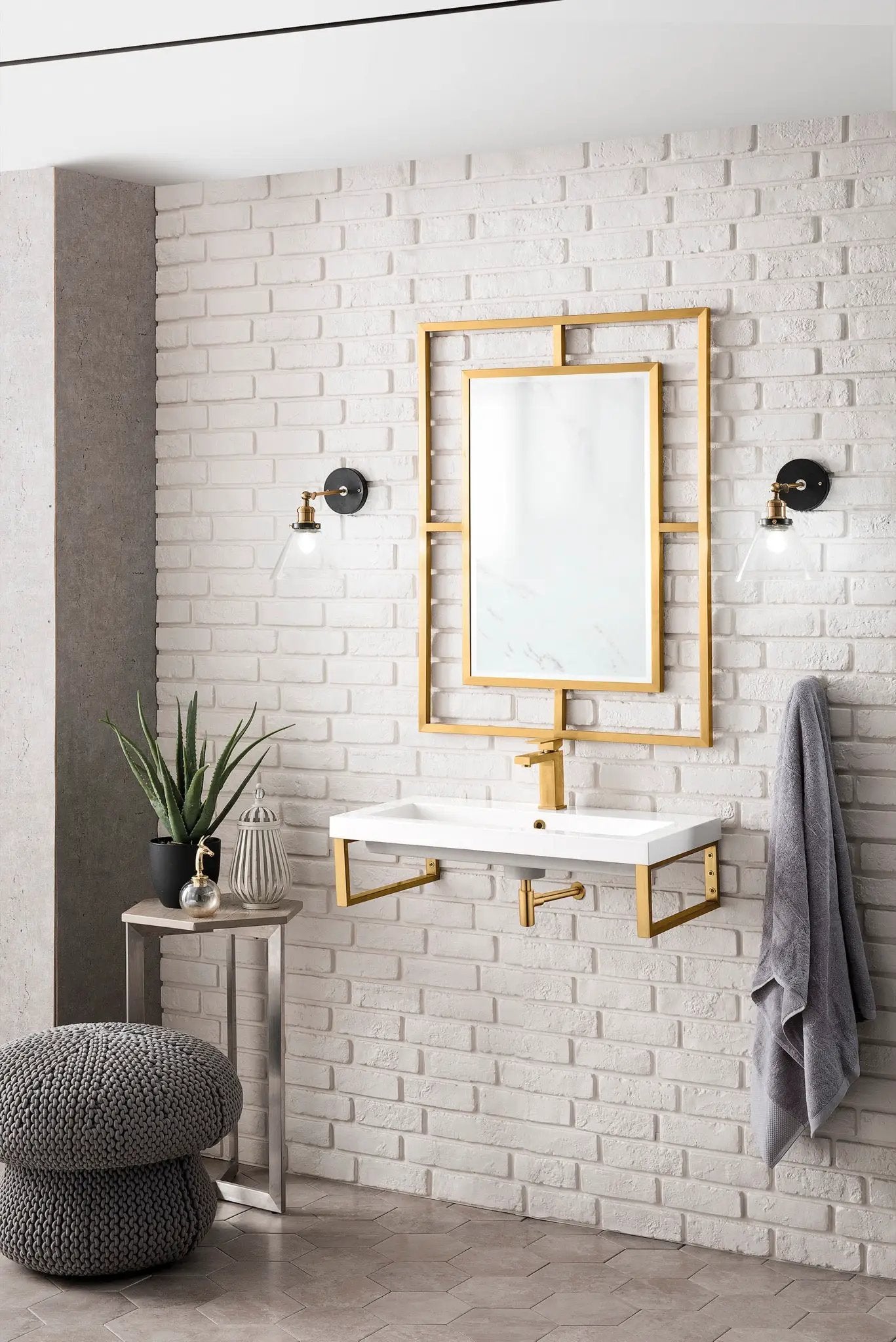 James Martin Boston 15.25" Floating Wall Bracket, Radiant Gold by James Martin