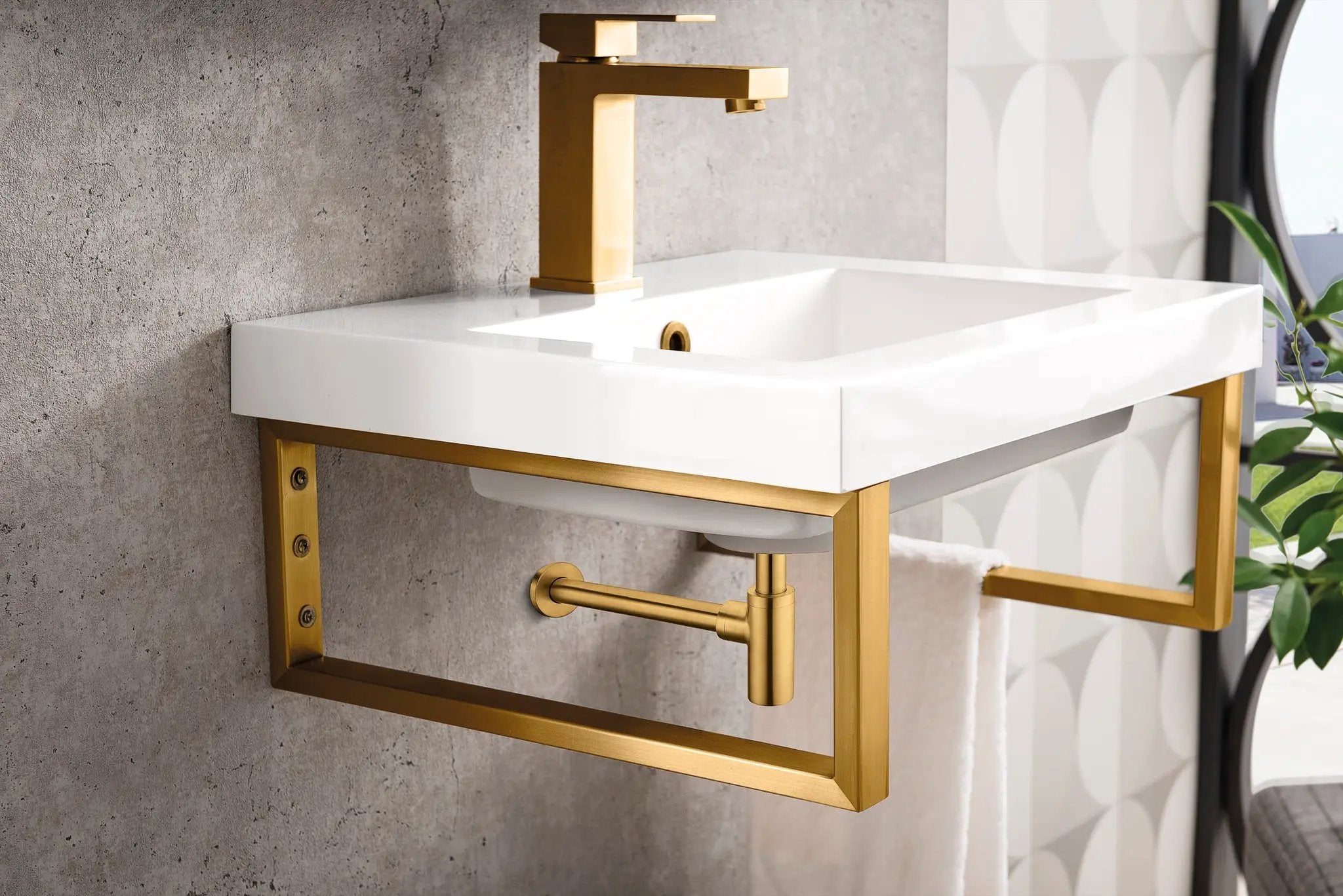 James Martin Boston 15.25" Floating Wall Bracket, Radiant Gold by James Martin