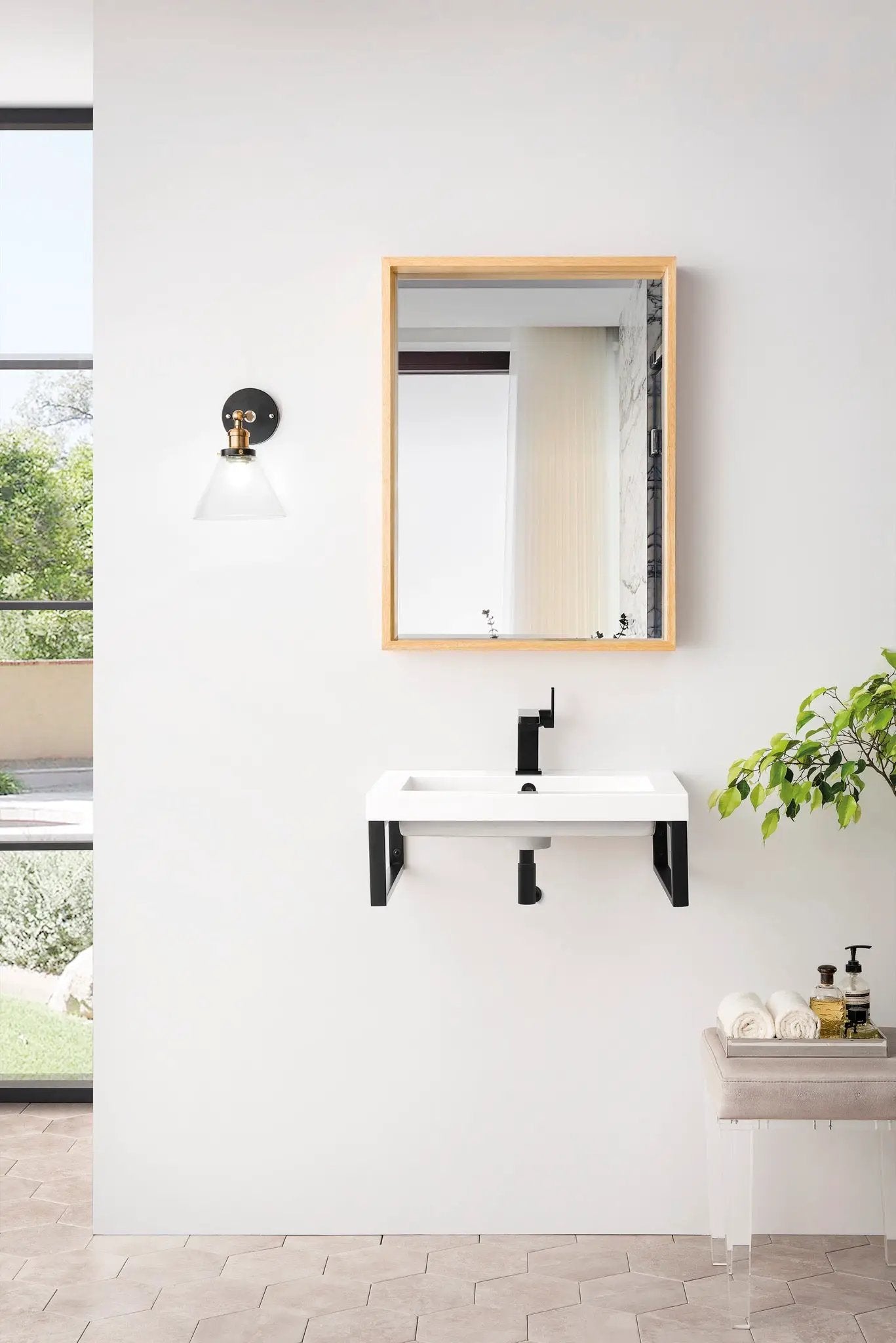 James Martin Boston 18" Floating Wall Bracket, Matte Black by James Martin