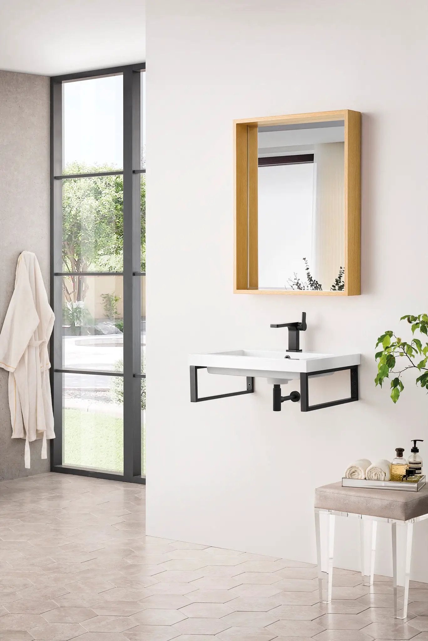 James Martin Boston 18" Floating Wall Bracket, Matte Black by James Martin