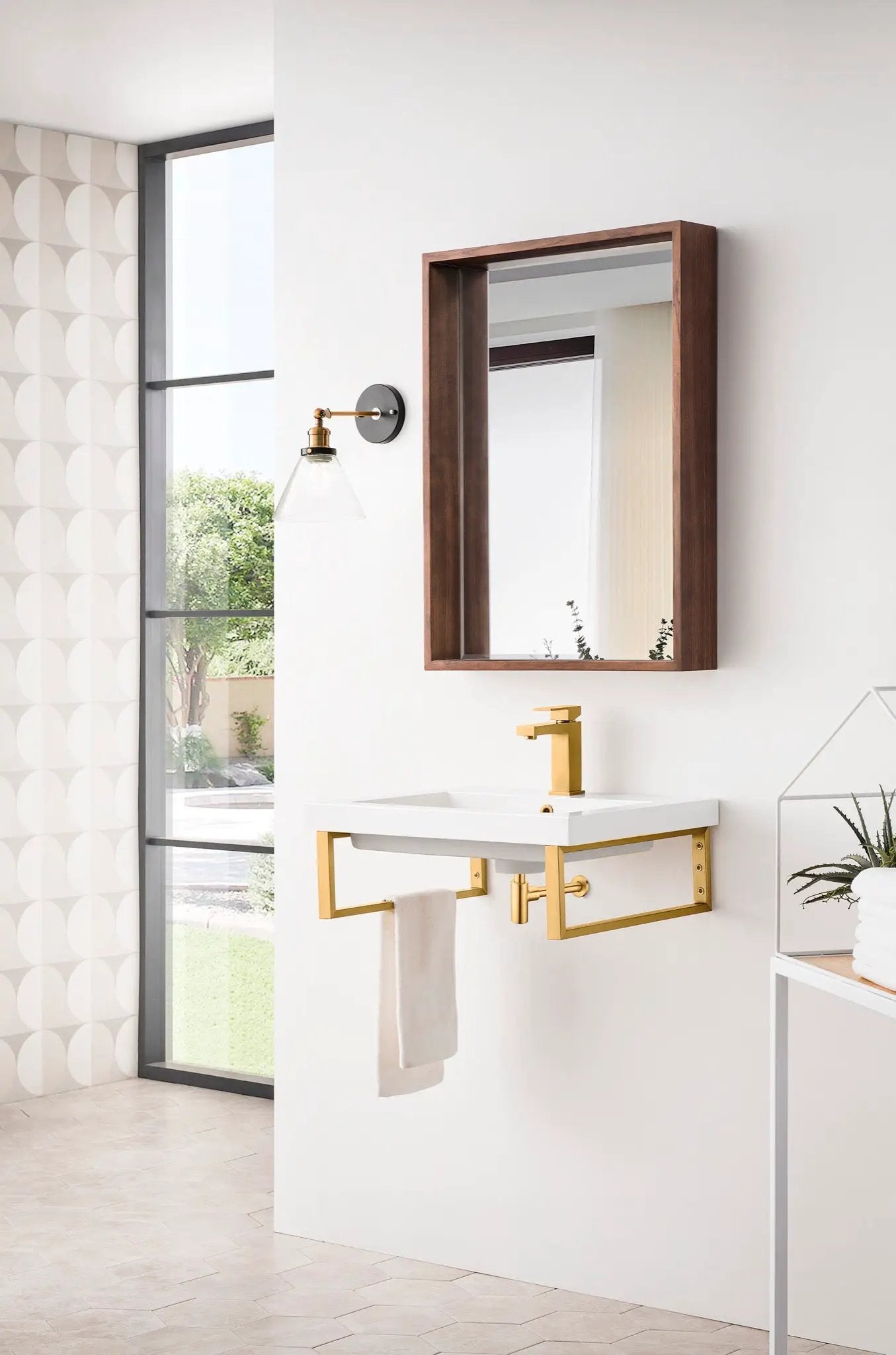 James Martin Boston 18" Floating Wall Bracket, Radiant Gold by James Martin