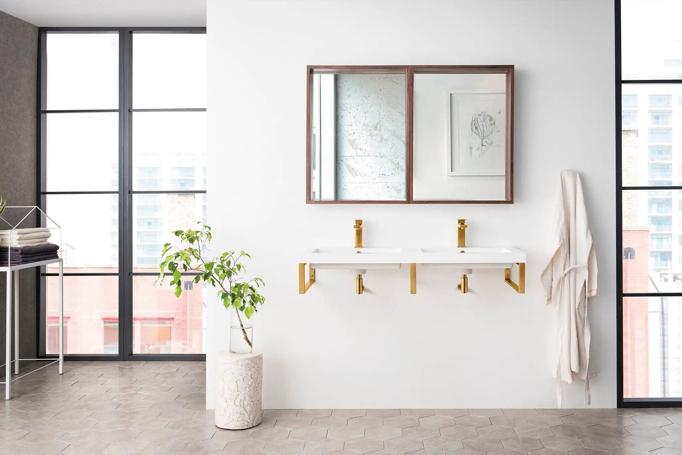 James Martin Boston 18" Floating Wall Bracket, Radiant Gold by James Martin