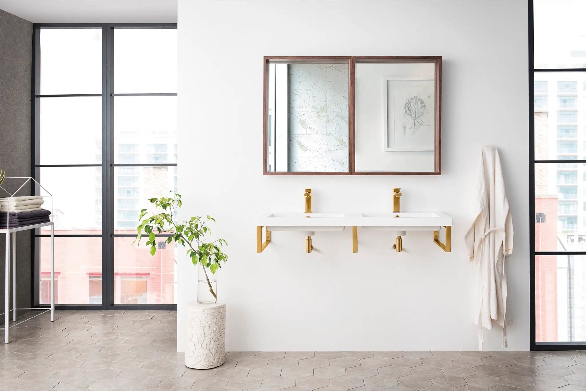 James Martin Boston 18" Floating Wall Bracket, Radiant Gold by James Martin