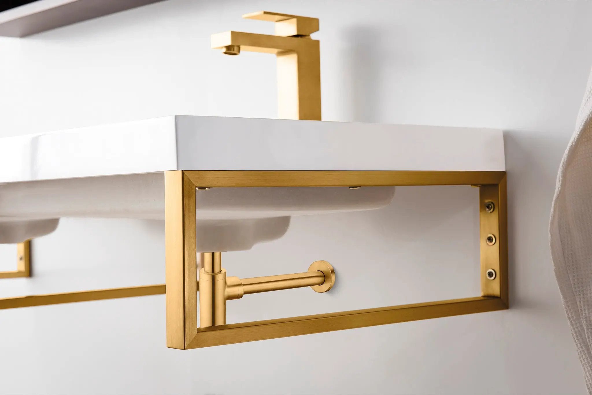 James Martin Boston 18" Floating Wall Bracket, Radiant Gold by James Martin