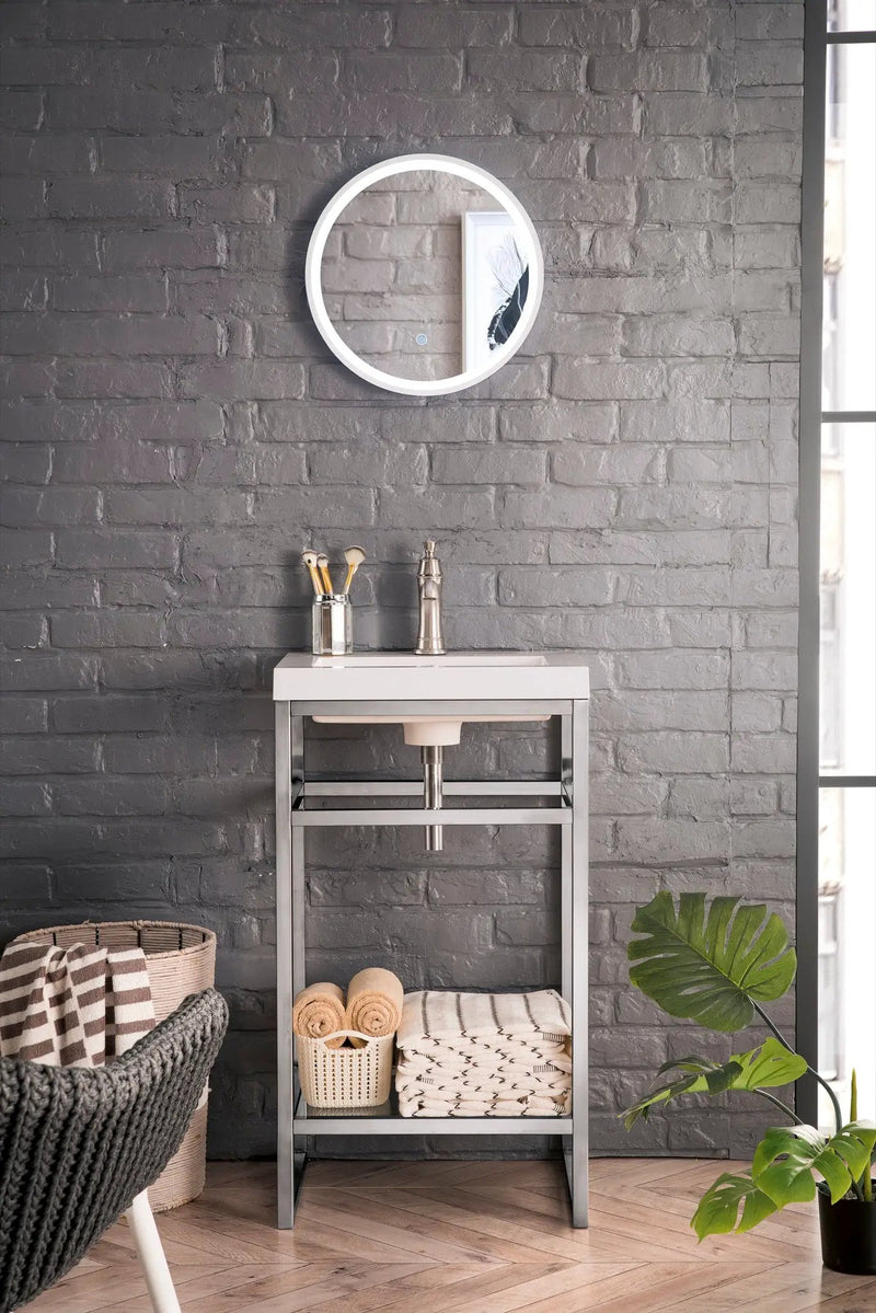 James Martin Boston 20" Single Console Vanity, Brushed Nickel by James Martin