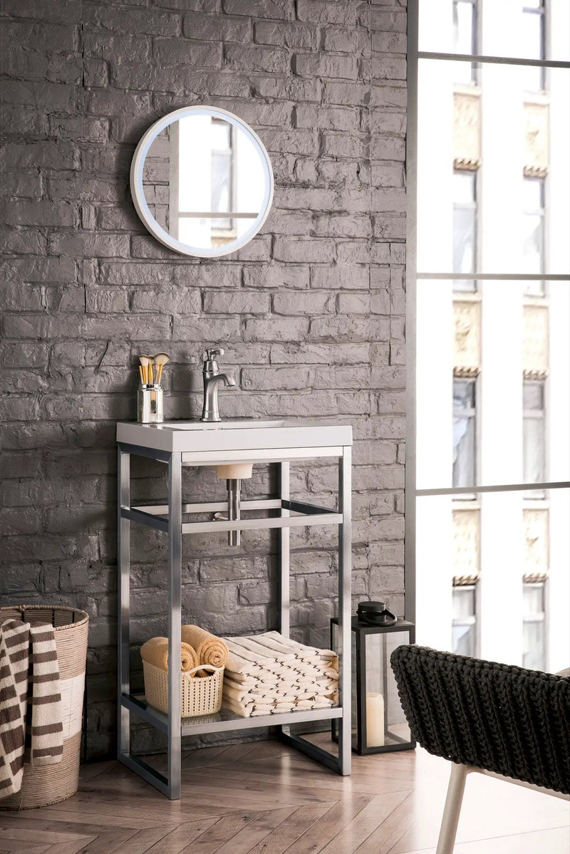 James Martin Boston 20" Single Console Vanity, Brushed Nickel by James Martin