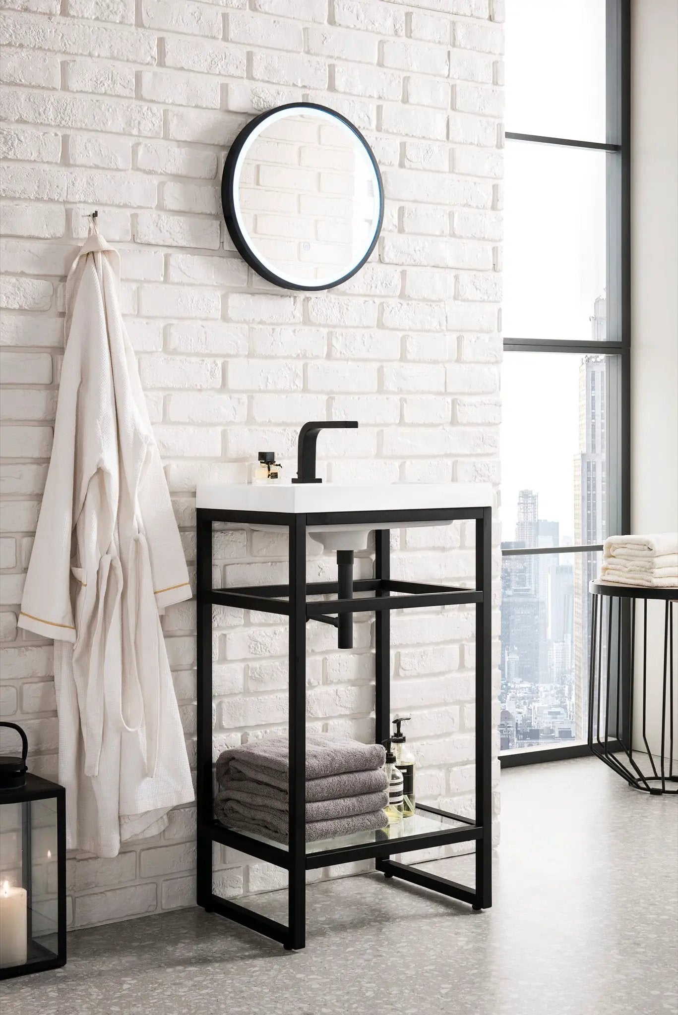 James Martin Boston 20" Single Console Vanity, Matte Black by James Martin