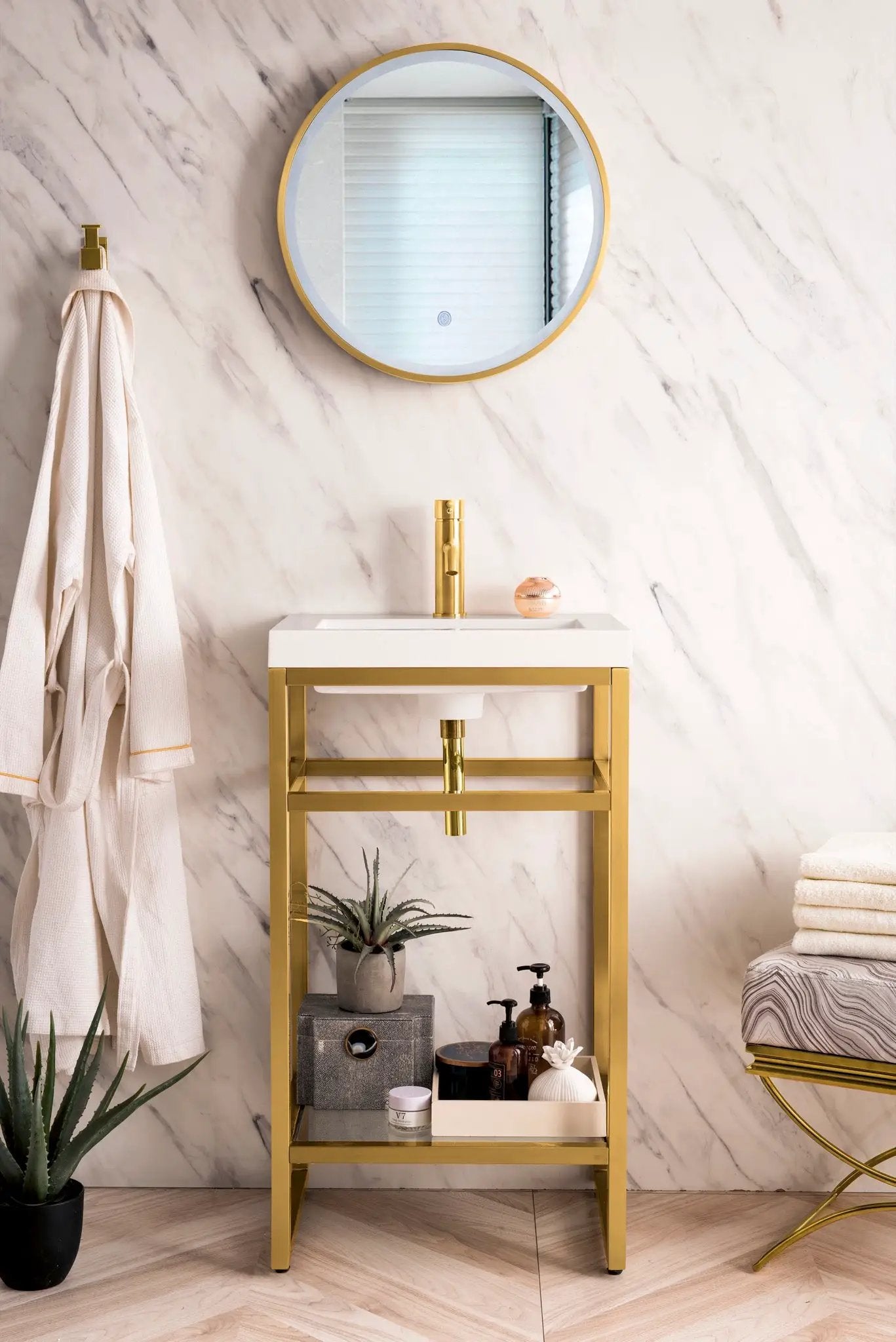 James Martin Boston 20" Single Console Vanity, Radiant Gold by James Martin
