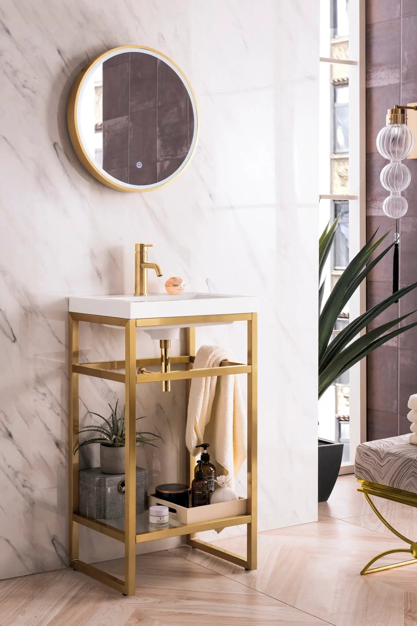 James Martin Boston 20" Single Console Vanity, Radiant Gold by James Martin