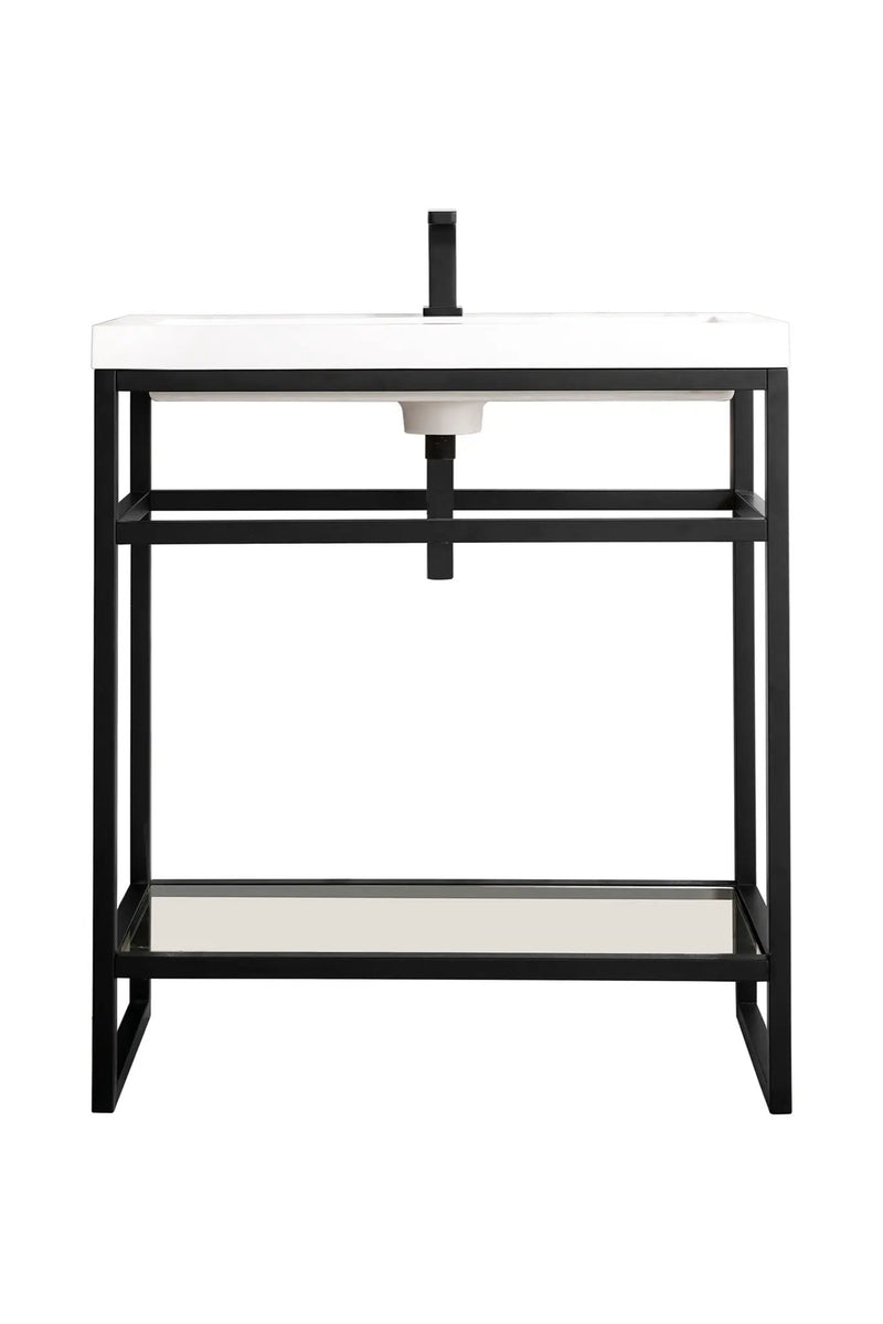 James Martin Boston 31.5" Single Console Vanity, Matte Black by James Martin