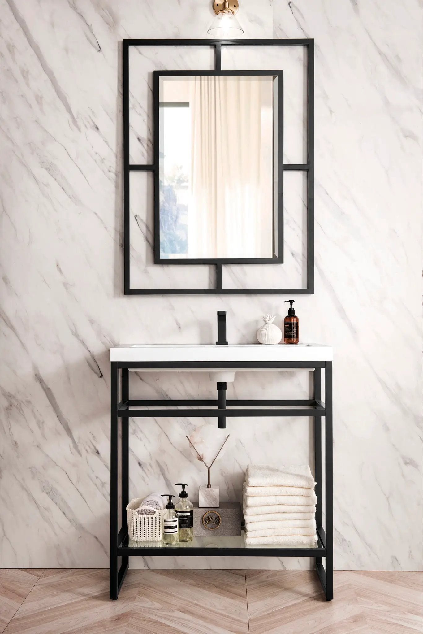 James Martin Boston 31.5" Single Console Vanity, Matte Black by James Martin