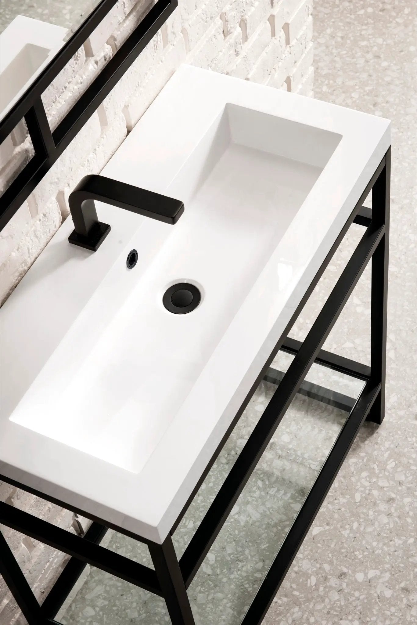 James Martin Boston 31.5" Single Console Vanity, Matte Black by James Martin