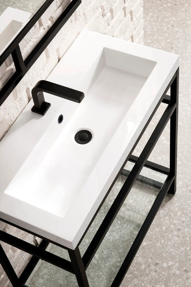James Martin Boston 31.5" Single Console Vanity, Matte Black by James Martin
