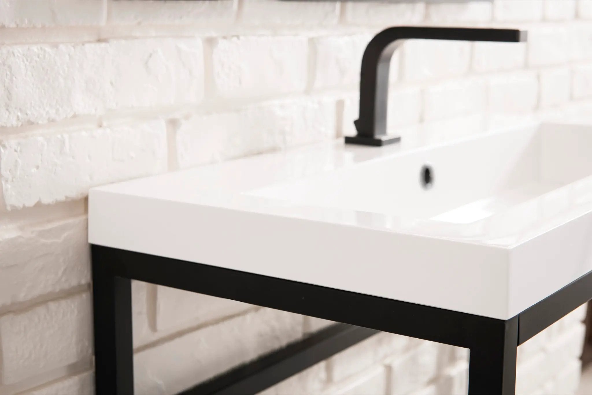 James Martin Boston 31.5" Single Console Vanity, Matte Black by James Martin