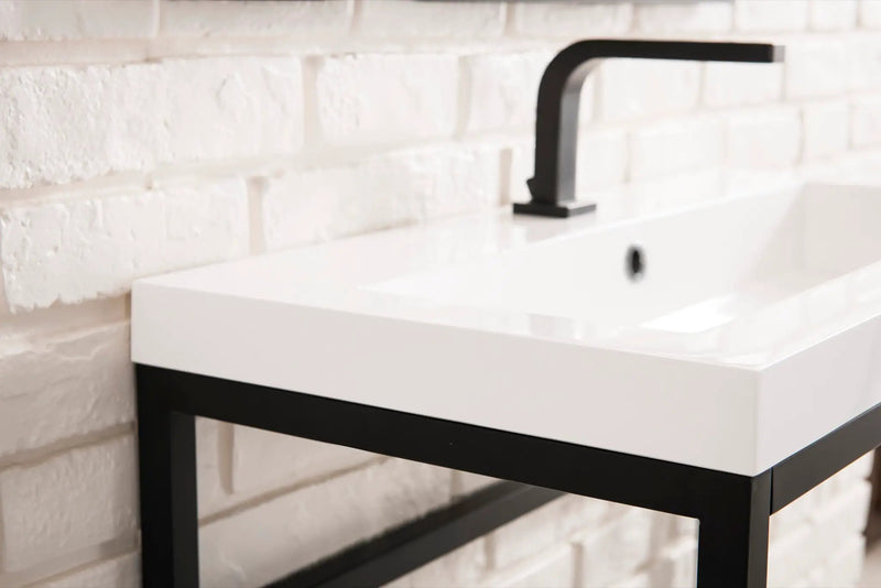 James Martin Boston 31.5" Single Console Vanity, Matte Black by James Martin
