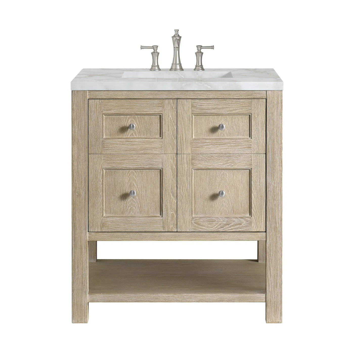 James Martin Breckenridge 30" Single Bathroom Vanity, Whitewashed Oak by James Martin
