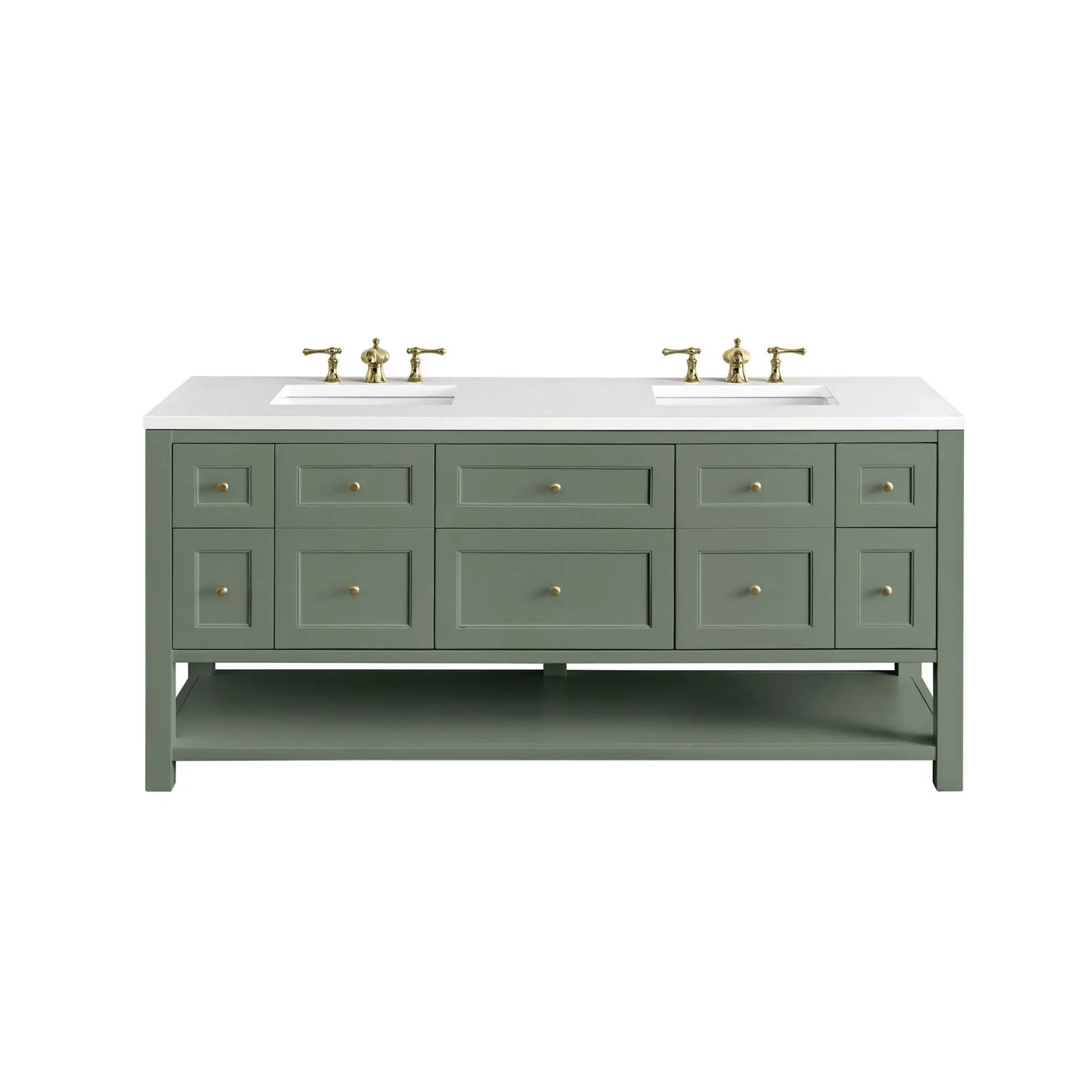 James Martin Breckenridge 72" Double Bathroom Vanity, Smokey Celadon by James Martin