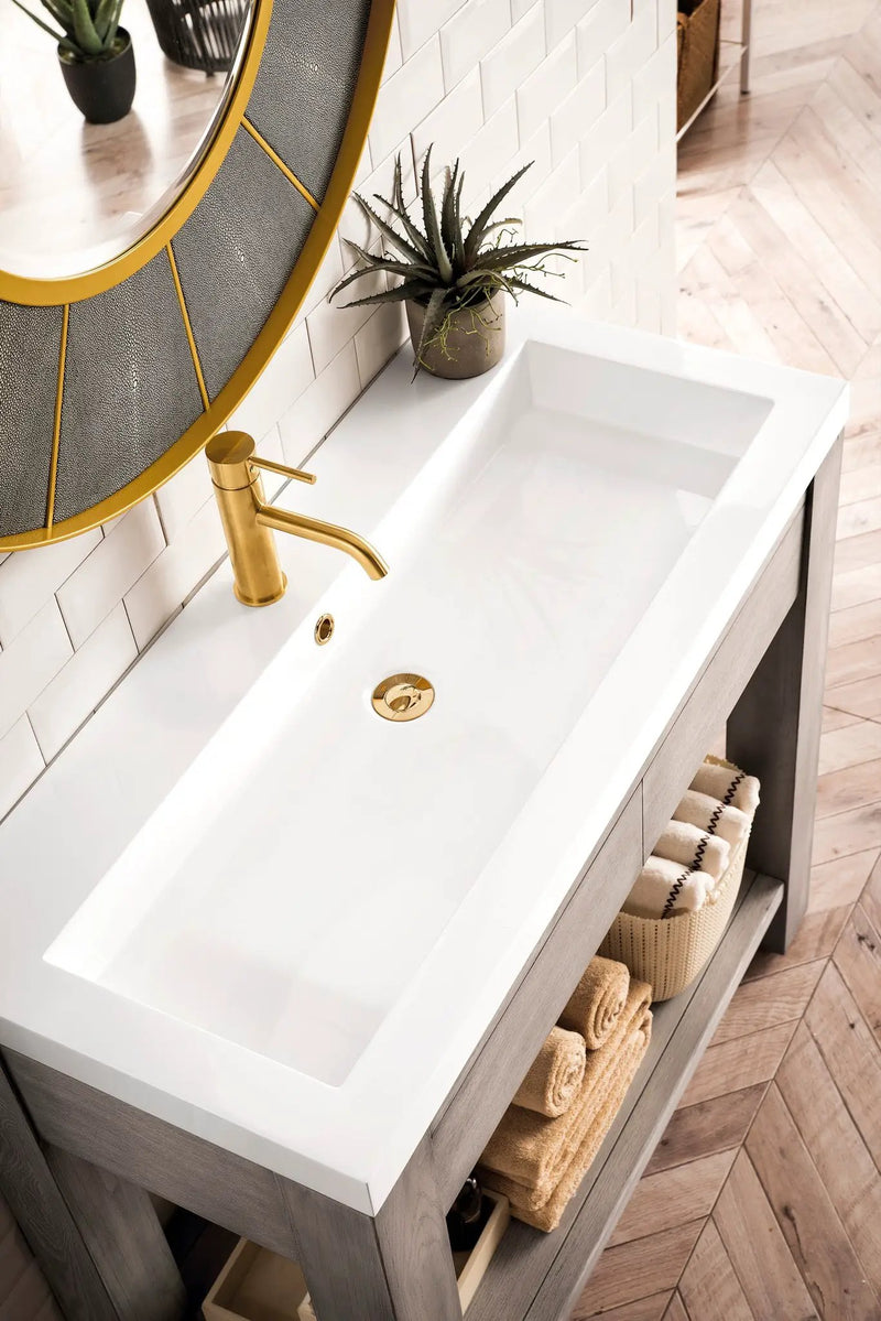 James Martin Brooklyn 39.5" Single Console Vanity, Platinum Ash by James Martin