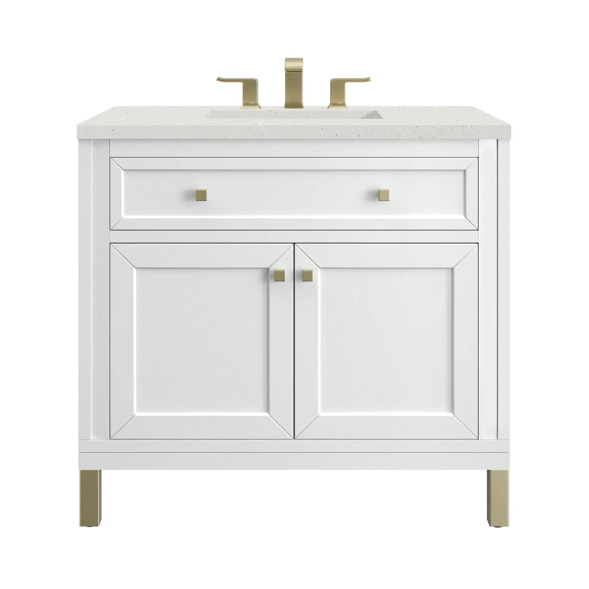 James Martin Chicago 36" Single Bathroom Vanity, Glossy White by James Martin