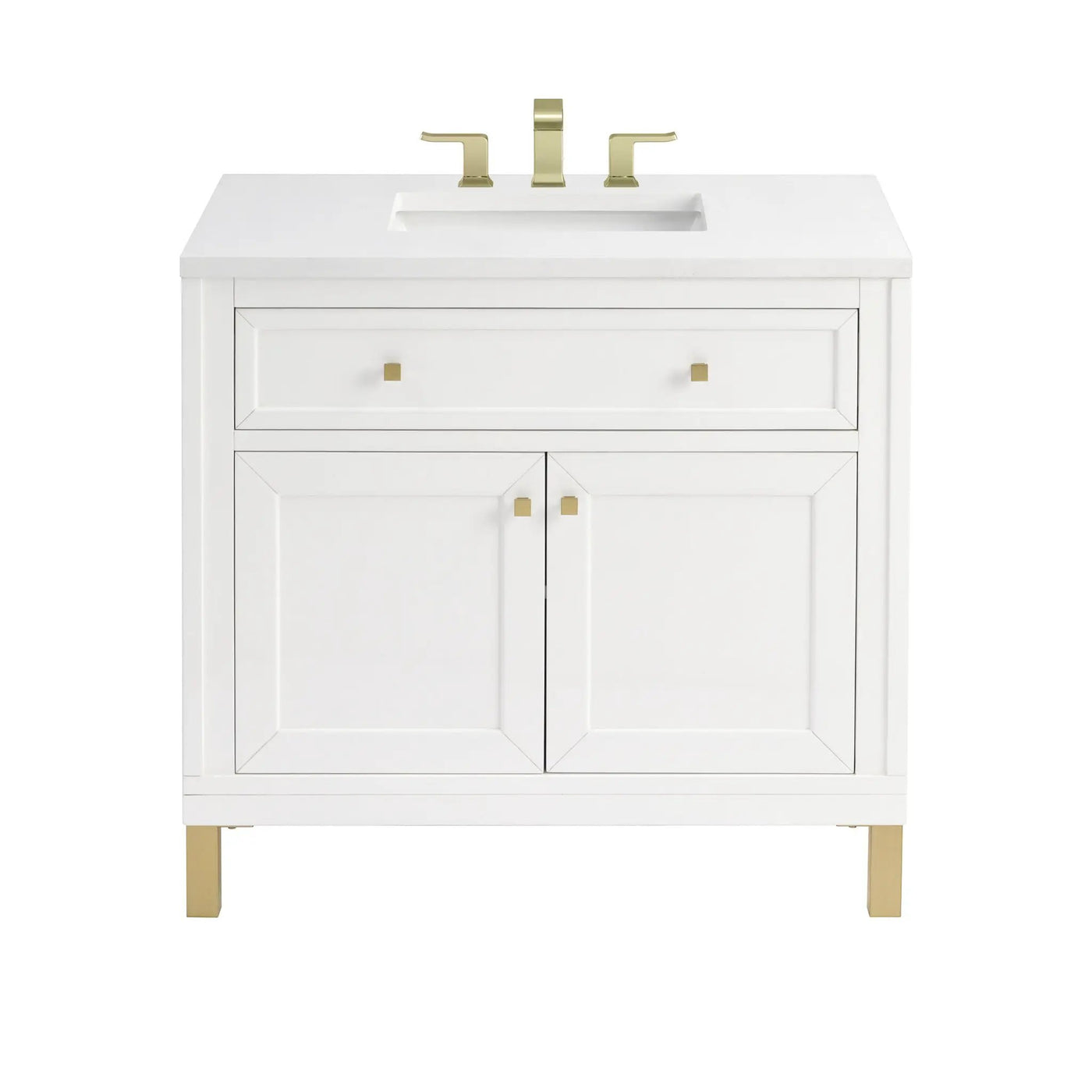 James Martin Chicago 36" Single Bathroom Vanity, Glossy White by James Martin