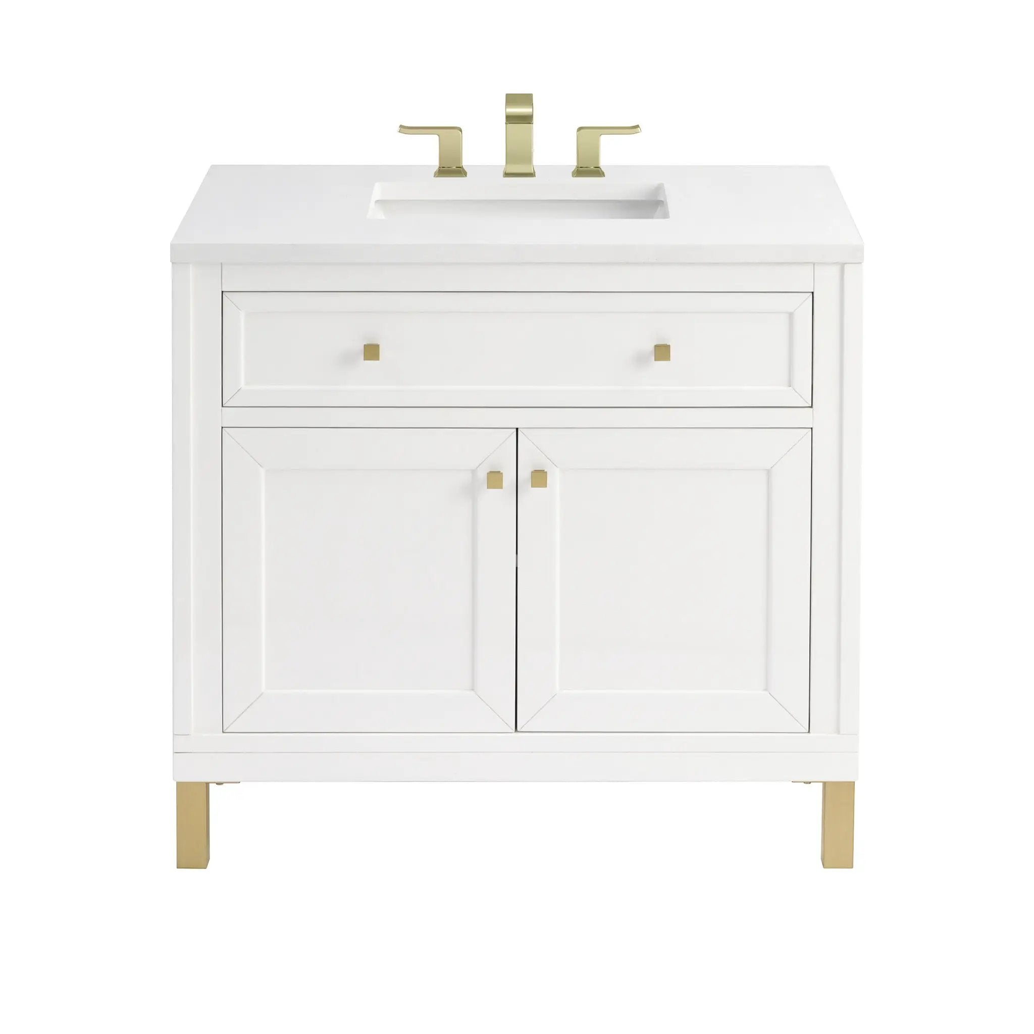 James Martin Chicago 36" Single Bathroom Vanity, Glossy White by James Martin